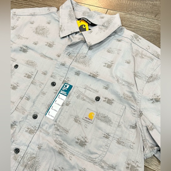 CARHARTT RUGGED FLEX RELAXED FIT LIGHTWEIGHT SHORT SLEEVE WORK SHIRT - Picture 4 of 5